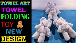 how to make towel folding doltowel artbeautiful designArtRB LOVEviralvideo [upl. by Neukam188]