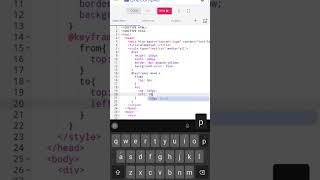 Html amp css animation property part 2 webdevlife webdesign programming coding shorts ytshorts [upl. by Dinse486]