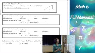 81 Geometry  Pythagorean Theorem and its Converse [upl. by Coretta]