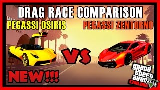 GTA 5 PS4  Pegassi Osiris Vs Pegassi Zentorno Drag Race Comparison  Which is fastest GTA V [upl. by Irra]