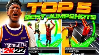 TOP 5 BEST JUMPSHOTS IN NBA 2K22 CURRENT GEN  NEXT GEN • BEST JUMPSHOTS FOR ALL BUILDS [upl. by Claribel]