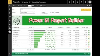 Paginated Reports  Power BI Report Builder  Report Builder [upl. by Hniht]