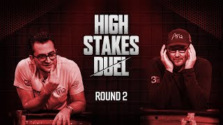 High Stakes Duel  Round 2  Phil Hellmuth vs Antonio Esfandiari [upl. by Olney917]