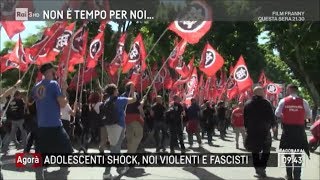 Adolescenti shock noi violenti e fascisti  Agorà 26042018 [upl. by Lahcar]