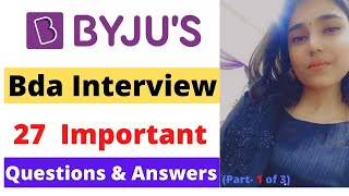 Byjus bda interview questions and answers  Part 1 of 3  Rachna Pandey [upl. by Madian602]