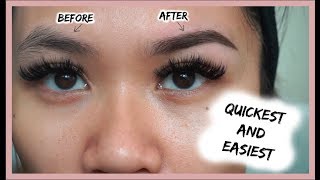 HOW TO GROOM  SHAPE EYEBROWS AT HOME EASIEST BEGINNER TUTORIAL [upl. by Harmon]