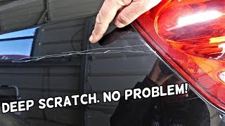 Repairing a Deep SCRATCH in Car Paint  DIY Key Scratch Fix [upl. by Wharton]