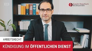 Kündigung und Abfindung im öffentlichen Dienst  Kanzlei Hasselbach [upl. by Rist]