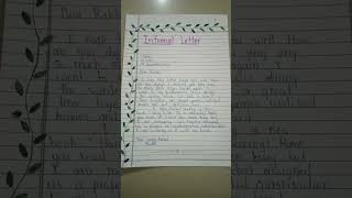 Informal Letter  writing  beautiful Letter Writing simple letter writing [upl. by Neenaj802]