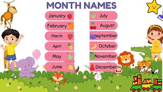 Months  Month Names  Month Names In English  Months Of The Year Month Months [upl. by Rimas]