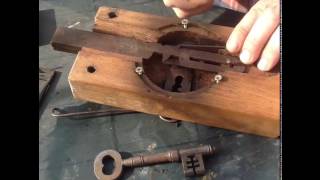 Picking a warded mortice Lock Skeleton Keys and Lock wards [upl. by Kare897]