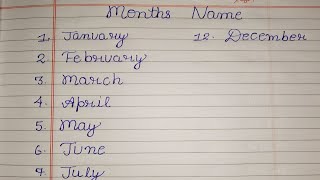 Months Name in English  Months of the Year  12 Months Name in English  Months Name Vocabulary [upl. by Moule141]