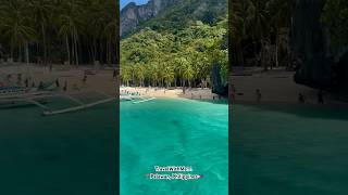 📍Palawan Philippines🇵🇭 Best Beach🏝️ TravelWithMe🗺️ [upl. by Anilok345]