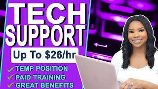 Earn Up to 26Hour Working From Home in Tech Support [upl. by Ettelocin]