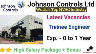 Johnson Controls Ltd Fresher Recruitment 2024 I Mechanical Jobs I Electrical Jobs I Private Jobs [upl. by Minsk]