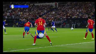 Barella goal in Spain vs Italy Euro 2024 gameplay [upl. by Janith]