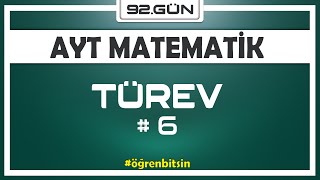 Türev 6  AYT MATEMATİK KAMPI 92gün  Rehber Matematik [upl. by Nosrej]