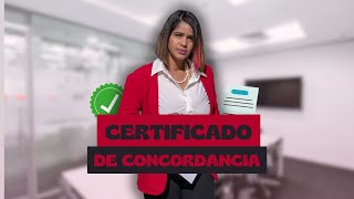 ¿ES NECESARIO TRAMITAR EL CERTIFICADO CONCORDANCIA📝👆 [upl. by Chambers]