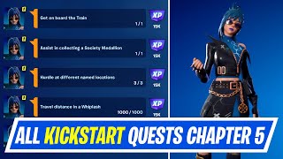 Fortnite Complete Kickstart Quests  How to EASILY Complete Kickstart Quests Challenges in Chapter 5 [upl. by Nonnerb]