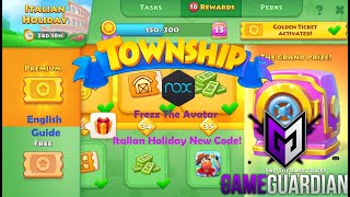 Township Avatar Freeze Italian Holiday New Code Gameguardian And Nox Emulator gg English Guide [upl. by Tabbatha95]