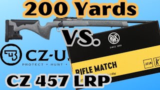 CZ 457 LRP 200 yards with RWS Rifle Match [upl. by Eentruok994]