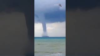 A stunning waterspout near the coast of Nabeul Tunisia [upl. by Adnauqahs]