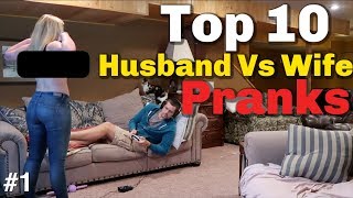 TOP 10 HUSBAND VS WIFE PRANKS OF 2018 Youtube Rewind [upl. by Atiuqihs]