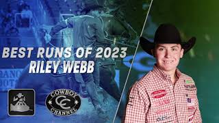 PRCA TieDown Roping World Champion Riley Webbs Best Runs of 2023 [upl. by Ellak213]