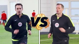 Neville v Carragher in the Referee Fitness Test  The Referees Part 1 [upl. by Hutchison]