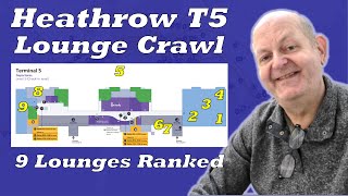 Heathrow T5 Lounge Crawl  9 Lounges to Visit [upl. by Rases606]