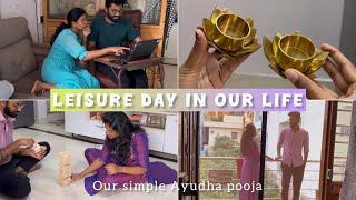 Vlog  We tried this to minimise our screen time✅ Our Simple Ayudha Pooja celebration ✨ [upl. by Hploda590]