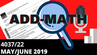 OLevel Add Math May June 2019 Paper 22 403722 [upl. by Harolda]