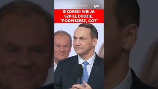 Sikorski wbija szpilkę Dudzie quotPodpiszesz coquot [upl. by Laetitia]