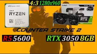 RYZEN 5 5600  RTX 3050 8GB  COUNTER STRIKE 2  CS2  Competitive Settings 1280x960 43 [upl. by Norac55]