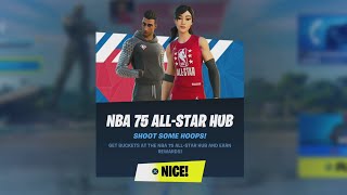 Sink Baskets at the NBA 75 AllStar Hub Guide  Fortnite [upl. by Dimitry]