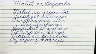 Maliit Na Gagamba  Sulat Dikit Dikit  Kabit Kabit Na Letra  Cursive Writing For Filipinos [upl. by Derwin]