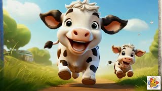 🐄 Gaiya Meri Gaiya  Fun Hindi Rhyme for Kids  बच्चों के लिए मज़ेदार गाय कविता  Tiny Toons TV [upl. by Aibun786]