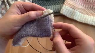 Whip stitch bind off seam knitting tutorial [upl. by Taber]