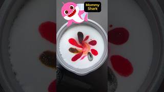 Baby Shark Pinkfong MILK FOAM COLOR mix video Mommy Shark color mix it up [upl. by Ngo33]