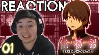 Bakemonogatari  Episode 1  REACTION FULL LENGTH [upl. by Anastasio]