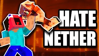 MINECRAFT VETERAN Tries SURVIVING The NETHER [upl. by Laris]