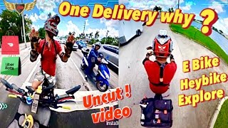 Quit after one delivery🤢ebike food delivery heybike explore Uber eats amp DoorDash [upl. by Aidnama]