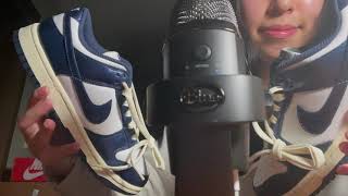 ASMR Nike Dunk Low quotVintage Navyquot Sneakers 💙👟 [upl. by Adey740]