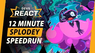 Splodey Developers React to 12 Minute Speedrun [upl. by Wilmott14]