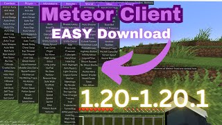 NEW How To Get Meteor Client in Minecraft 1201 Easy amp Fast 2023 Best 1201 Hacked Client [upl. by Voletta]