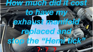 How Much Did The “Hemi Tick” Cost Me 2019 Ram Exhaust Manifold Replaced‼️ [upl. by Maxine]