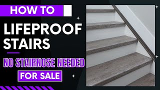 LIFEPROOF VINYL FLOORING ON STAIRS HOW TO INSTALL VINYL STAIRS WITHOUT STAIRNOSE BENT VINYL STEPS [upl. by Artenra346]