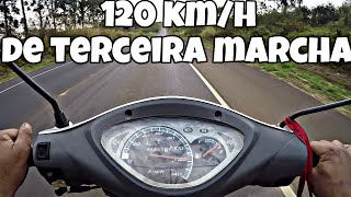 HONDA BIZ 125 2006 TOP SPEED COM GARUPA [upl. by Wallford]