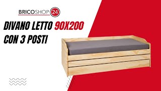 Divano Letto 90x200 con 3 Posti  Letti Singoli o Matrimoniale Estraibile Cameretta [upl. by Olbap]