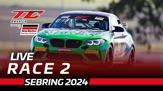 LIVE  Race 2  Sebring International Raceway  TC America powered by Skip Barber 2024 [upl. by Sapphera]